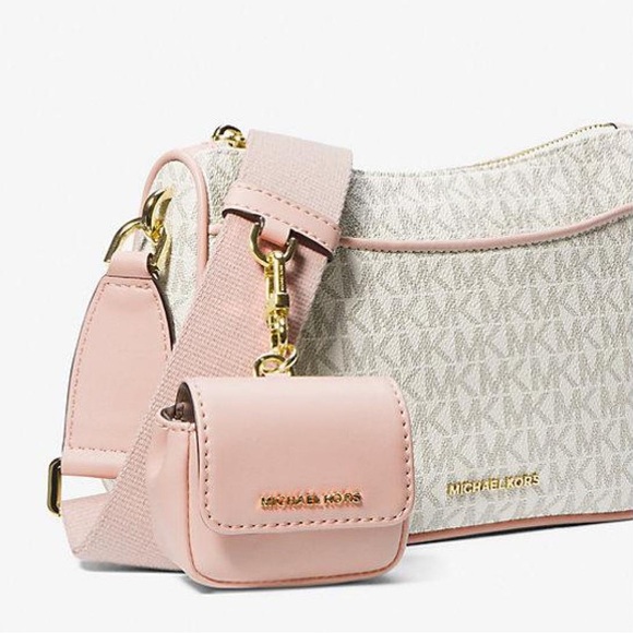 Jet Set Medium Signature Logo Crossbody Bag with Case for Apple AirPods Pro - Picture 2 of 5